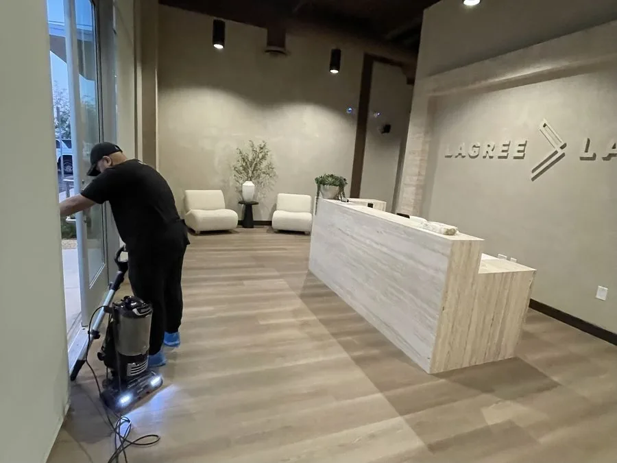 The Clean Guys cleaning Lagree Lab fitness studio Las Vegas